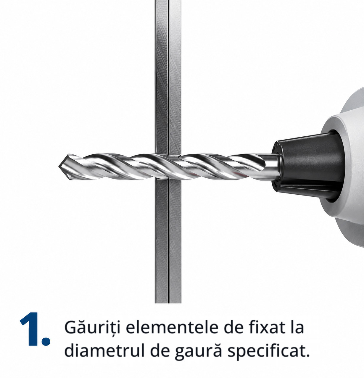 Pasul 1: Găuriți elementele de fixat la diametrul de gaură specificat.
