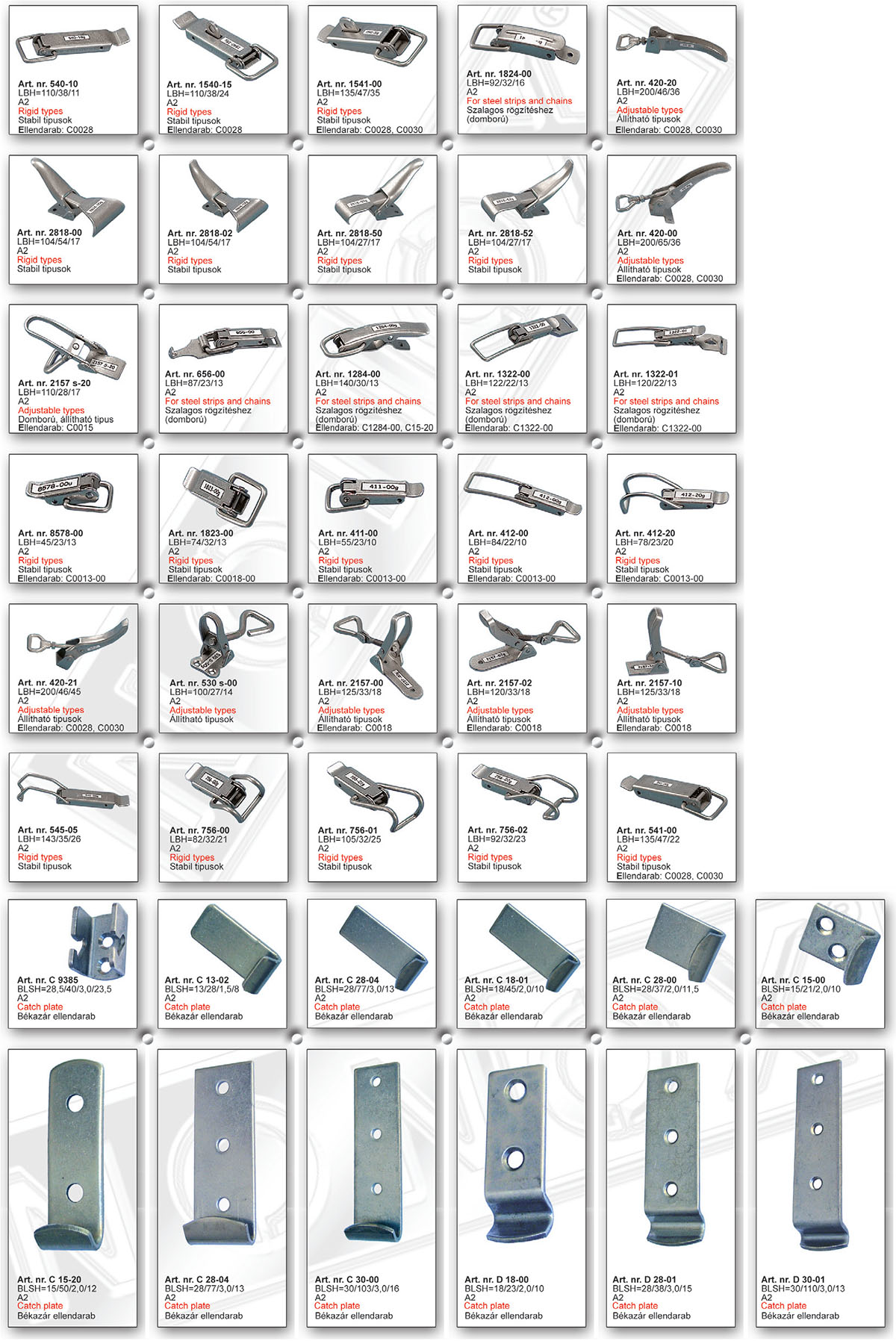 Toggle latches
