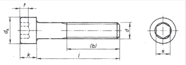 Cylindrical head hex socket screw