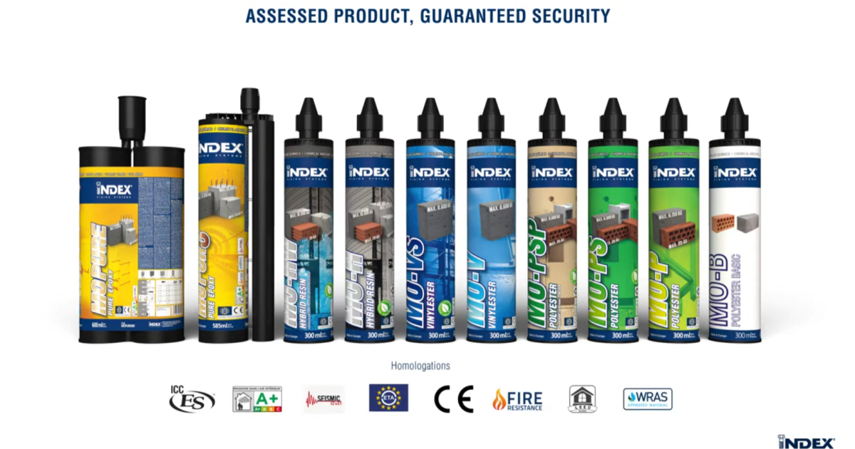 An even more powerful bond with INDEX® chemical anchors