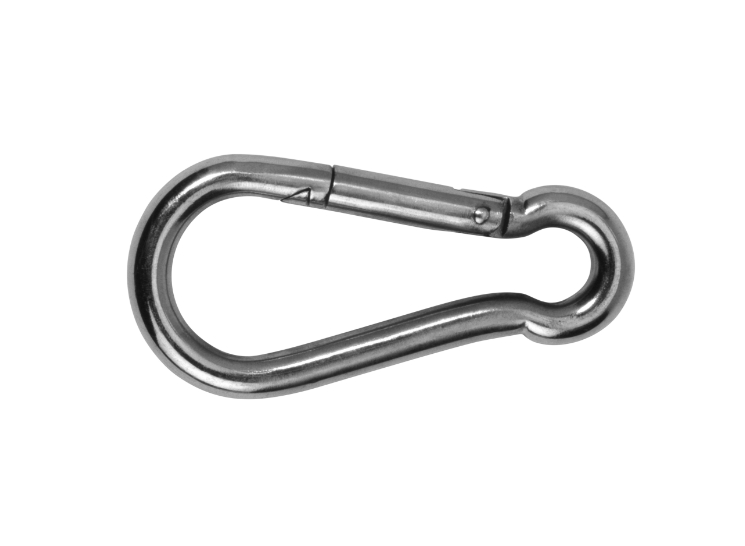 Pin holding the carabiner gate