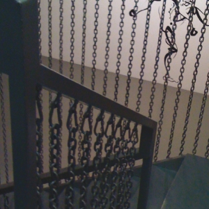 Stair railing, room divider design element
