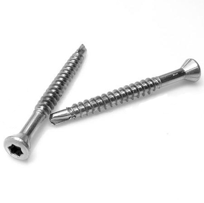 Countersunk head, self-drilling floor fixing screw