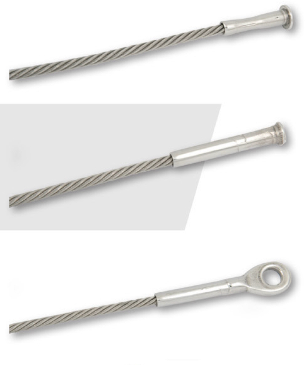 Swaged wire rope end